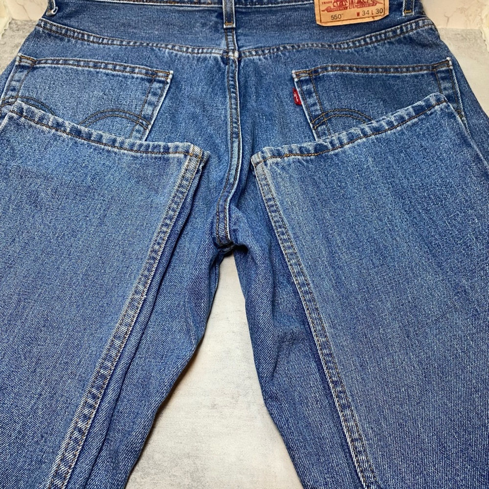 VTG LEVIS 550 Relaxed Fit Tapered Leg Women’s Sz 10 Misses 34x30 Clean, Great